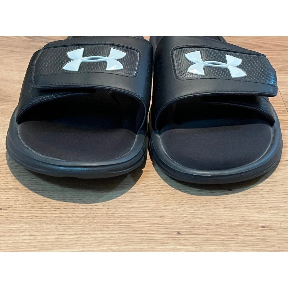 Under Armour Ignite 4D Slide Sandals Mens 13 Black Comfort Recovery Slip-On